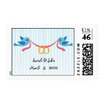 Lovebirds wedding or engagement date stamp