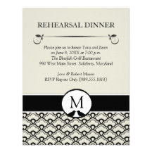 Lovebirds Wedding Rehearsal Dinner Invitations