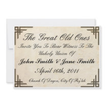 Lovecraft Inspired Wedding Invitation