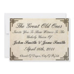 Lovecraft Inspired Wedding Invitation