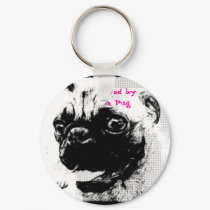 Loved by a Pug keychains