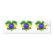 Loved native land Brazil Bumper Stickers