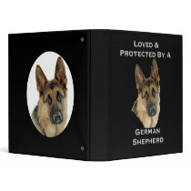 Loved & Protected By A German Shepherd binders by GAZoomIn Loved & Protected By A German Shepherd binders