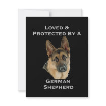 Loved & Protected By A German Shepherd invitations by GAZoomIn Loved & Protected By A German Shepherd invitations