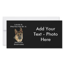 Loved & Protected By A German Shepherd Customized Photo Card