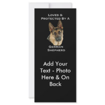 Loved & Protected By A German Shepherd Full Color Rack Card