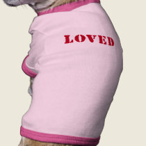 Loved Stamp Doggie Ringer T pet clothing
