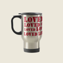 Loved Stamp Travel Mug mugs