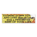lovedlost bumper stickers
