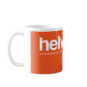 LoveHelvetica Big Reverse Orange Mug