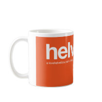 LoveHelvetica Big Reverse Orange Mug
