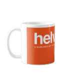 LoveHelvetica Big Reverse Orange Mug