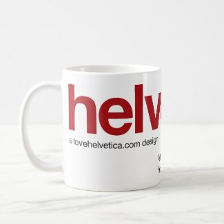 LoveHelvetica Maroon Mug mug