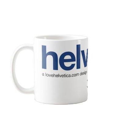 LoveHelvetica Navy Mug by imjustcreative