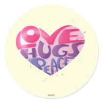 Funky LoveHugsPeace Corazón pegatinas by lovehugspeace Funky LoveHugsPeace Corazón pegatinas