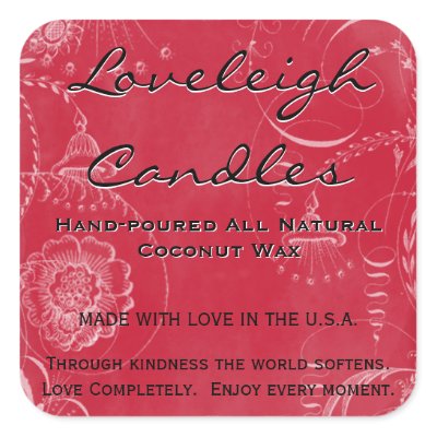 Loveleigh Custom Product Labels Holiday Red White Stickers