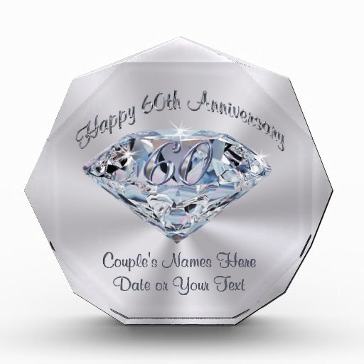 60th Wedding Anniversary Gifts
 Lovely 60th Wedding Anniversary Gifts PERSONALIZED Award