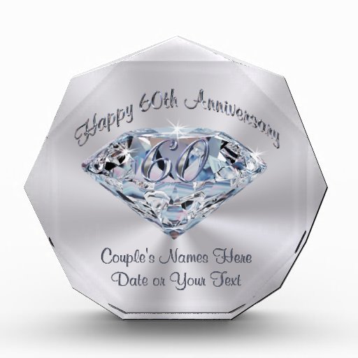 Lovely 60th Wedding Anniversary Gifts PERSONALIZED Award | Zazzle