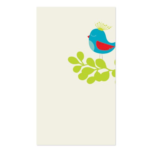 lovely and cute bird business card template 2rd (front side)