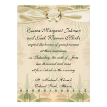 lovely art nouveau botanical artwork personalized invites