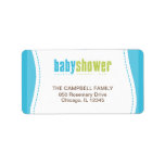 Lovely Bib Address Label - Blue labels