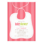 Lovely Bib Baby Shower Invitation invitations