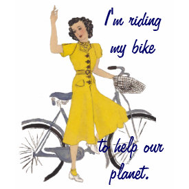 lovely bicycle lady shirt