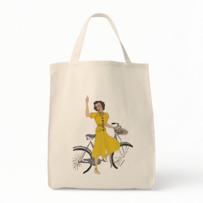 lovely bike lady bag by artbyjehf
