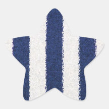 LOVELY BLUE STRIPES STAR STICKER