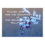 lovely blue wild flowers design wedding business card