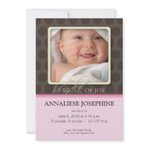 Lovely Bundle of Joy Birth Announcement : babypink invitations by BabyShoppe Lovely Bundle of Joy Birth Announcement : babypink invitations