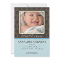 Lovely Bundle of Joy Birth Announcement :: blue
