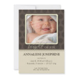 Lovely Bundle of Joy Birth Announcement :: taupe invitations