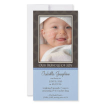 Lovely Bundle of Joy Birth Announcement :: thistle Photo Card Template