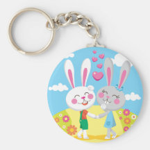 Lovely Bunny Date Keychains