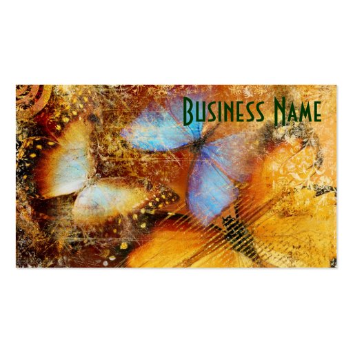 Lovely Butterfly Pattern Business Card (front side)
