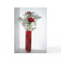 Lovely carved red vase cards