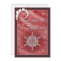 Lovely Chirstmas Party Invitations in Red