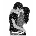 Lovely Crayon Couple t-shirts