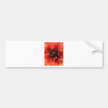 Lovely cropped red garden flower bumper stickers