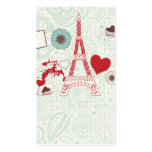 lovely cute Paris Eiffel Tower business card temp