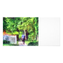 Lovely Day for a Walk Customized Photo Card