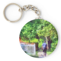 Lovely Day for a Walk keychains