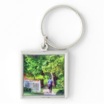 Lovely Day for a Walk keychains