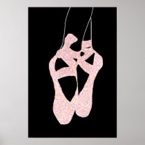 Lovely En Pointe Ballet Shoes Poster by Heard_