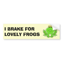 Lovely Frog Bumper Sticker
