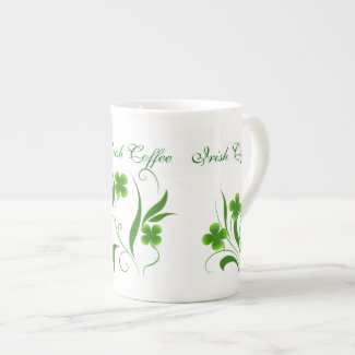 Lovely Green Shamrocks Irish Coffee Mug specialtymug