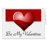 Lovely Heart Be My Valentine - Customized Cards