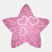 LOVELY HEARTS STAR STICKER