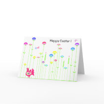 Lovely hen and flowers Thank You card
